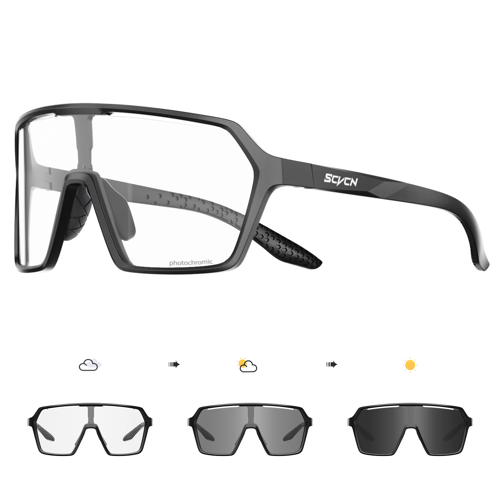 Mountain Biking Goggles - Okulary rowerowe fotochromowe UV400 SCVCN, okulary
