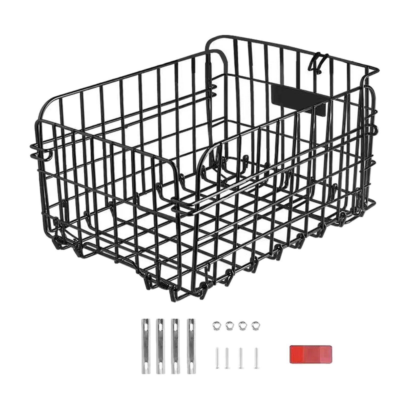 Mountain Biking Essentials - Duży metalowy kosz rowerowy z drutu,