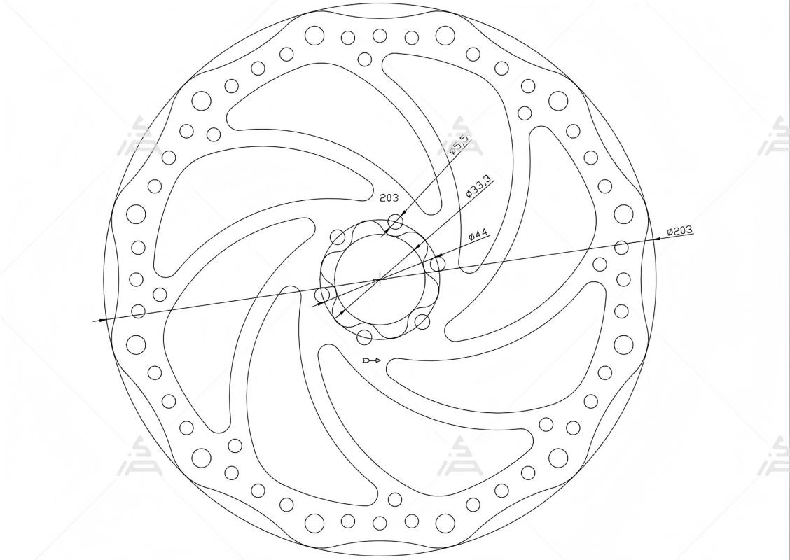Mountain Biking Essentials - SiAECOSYS 203mm Tarcza Hamulcowa Rowerowa Centerlock